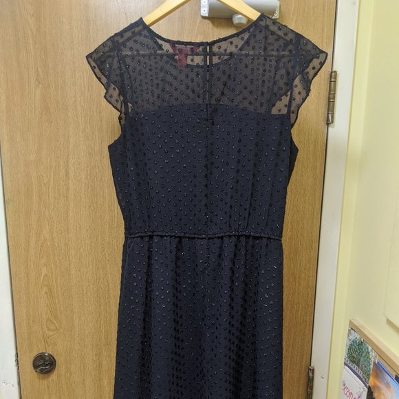 Navy Polka Dot Dress - Picture 4 of 5